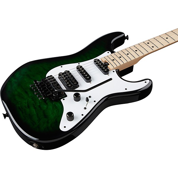 Jackson USA Signature Adrian Smith San Dimas DKQM Electric Guitar Transparent Green Burst