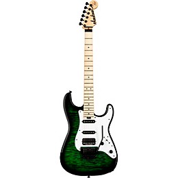 Jackson USA Signature Adrian Smith San Dimas DKQM Electric Guitar Transparent Green Burst