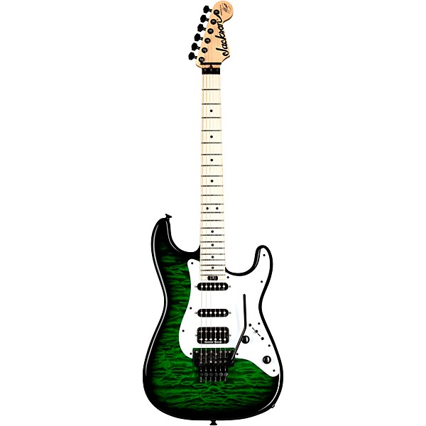 Jackson USA Signature Adrian Smith San Dimas DKQM Electric Guitar Transparent Green Burst