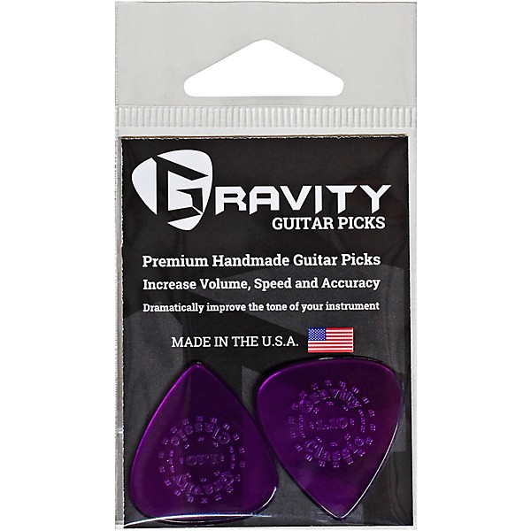 GRAVITY PICKS Classic Standard Polished Purple Guitar Picks 1.1 mm