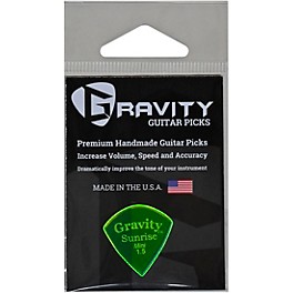 GRAVITY PICKS Sunrise Mini Polished Fluorescent Green Guitar Picks 1.5 mm