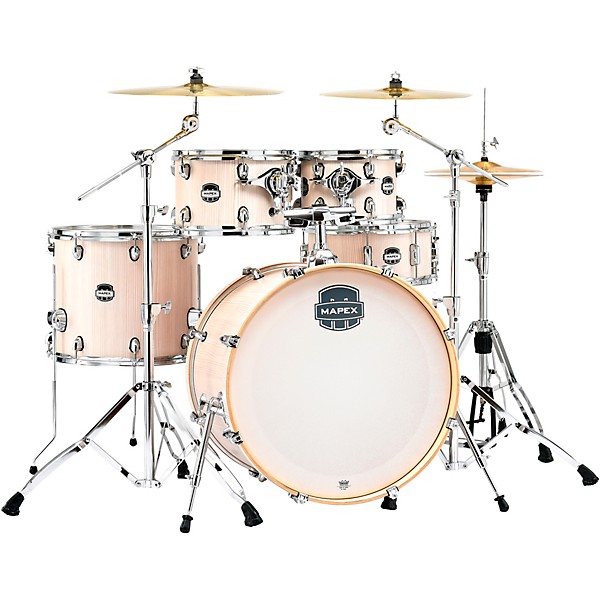 Open Box Mapex Mars Series 5-Piece Rock Shell Pack With 22" Bass Drum Level 1 Bonewood Chrome