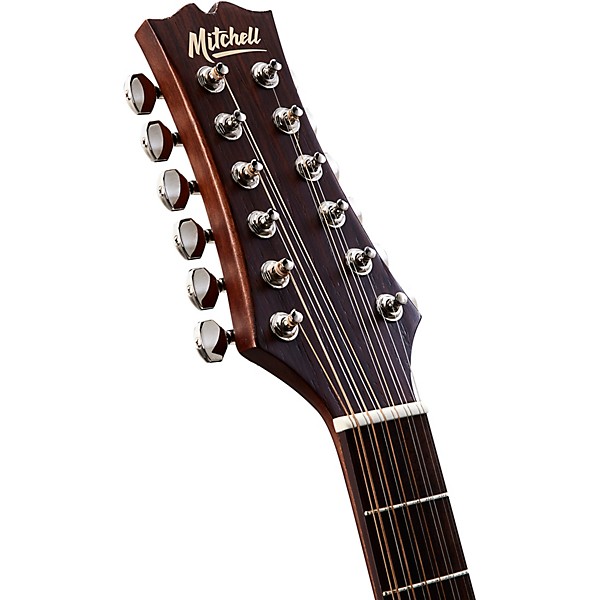 Mitchell T331-TCE-BST Terra 12-String Acoustic-Electric Dreadnought Mahogany Top Guitar Edge Burst