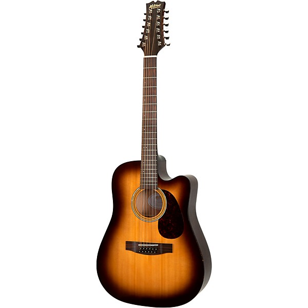 Mitchell T311-TCE Terra 12-String Dreadnought Spruce Top Acoustic-Electric Guitar Edge Burst