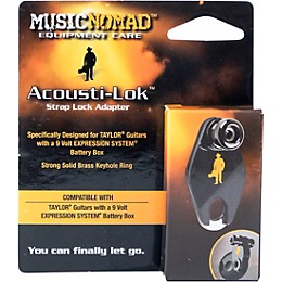 Music Nomad Acousti-Lok Strap Lock Adapter for Taylor Guitars With 9-Volt Expression System Battery Box