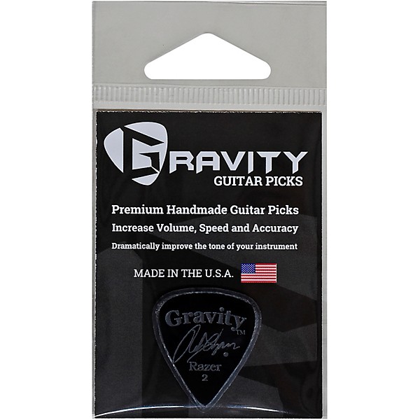 GRAVITY PICKS Razer Standard Master Smoke Chapman Guitar Picks 2.0 mm