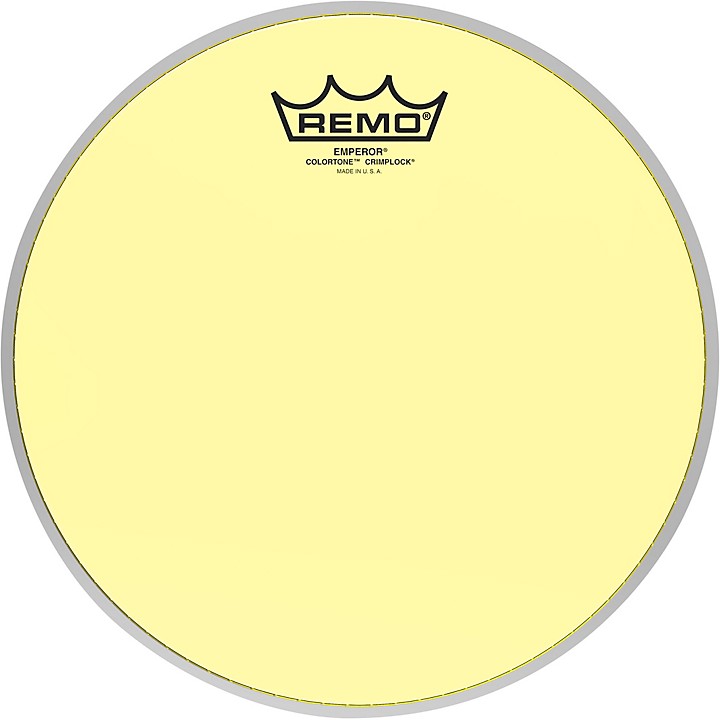 Remo Emperor Colortone Crimplock Yellow Tenor Drum Head 10 in. Guitar