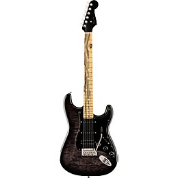 Fender American QMT Stratocaster HSS Pale Moon Ebony Fingerboard Limited Edition Electric Guitar Transparent Black