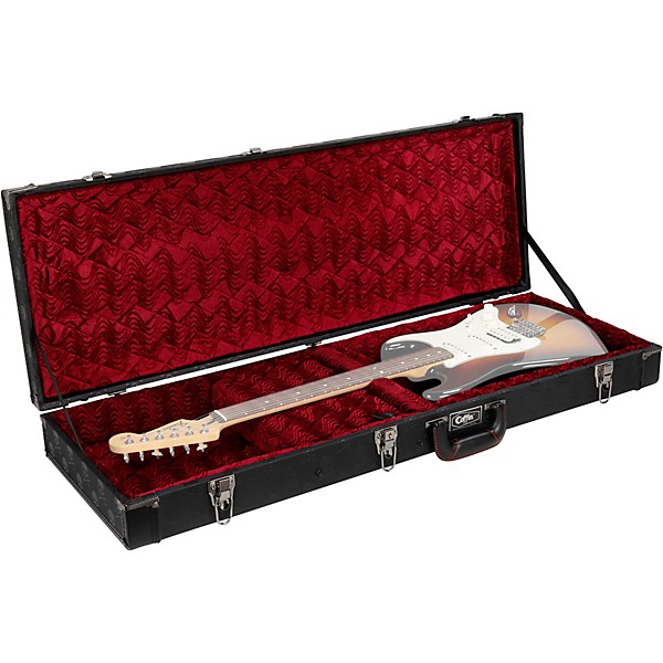 Open Box Coffin Case Coffin Skull Series Guitar Case Level 1 Black Red