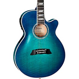 Takamine TSP178AC Flamed Maple Thinline Acoustic-Electric Guitar Transparent Blue Sunburst