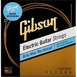 Gibson Brite Wire 'Reinforced' Electric Guitar Strings, Light Gauge