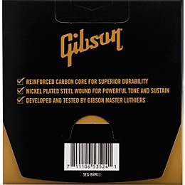 Gibson Brite Wire 'Reinforced' Electric Guitar Strings, Medium Gauge