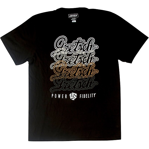 Gretsch Script Logo T-Shirt - Black XX Large