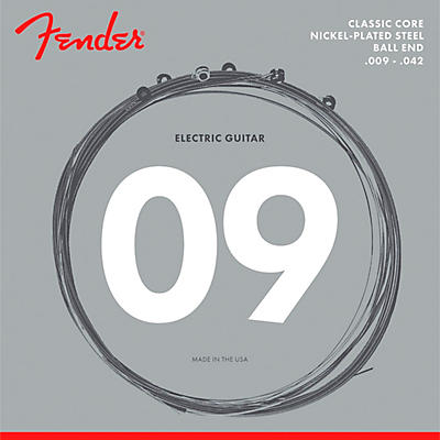 Fender Classic Core 255L Nickel-Plated Steel Ball End Light Guitar Strings for sale