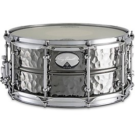 Dixon Artisan Bissonette Signature Black Nickel-Plated Hammered Brass Snare Drum 14 x 6.5 in.