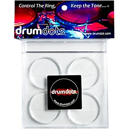 drumdots Original Drum Dampeners, 4-Pack Clear