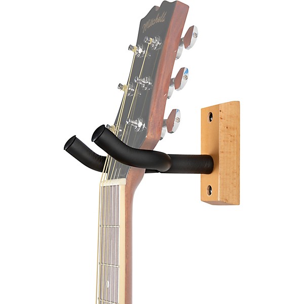 Musician's Gear Wood Guitar Wall Hanger Natural