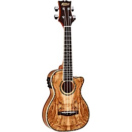 Mitchell MU80XCE-SM Exotic Acoustic-Electric Cutaway Ukulele Spalted Maple Natural