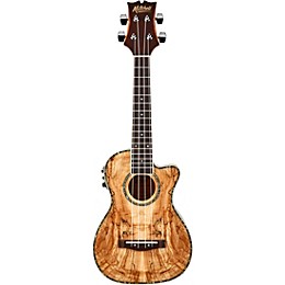 Mitchell MU80XCE-SM Exotic Acoustic-Electric Cutaway Ukulele Spalted Maple Natural