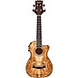 Mitchell MU80XCE-SM Exotic Acoustic-Electric Cutaway Ukulele Spalted Maple Natural