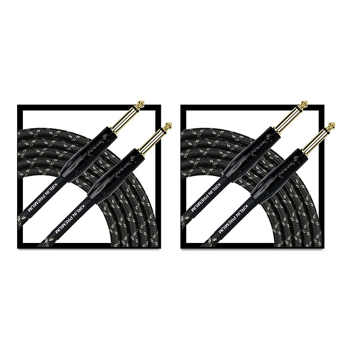 KIRLIN Premium Plus Instrument Cable 20' 2Pack Guitar Center