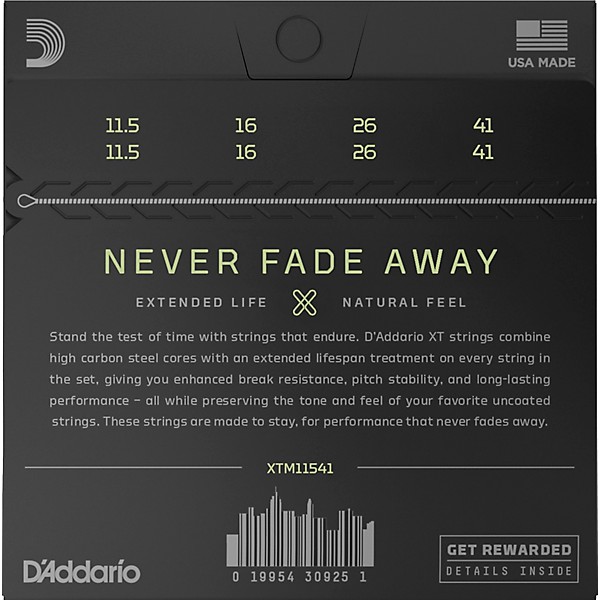 D'Addario XT Mandolin Coated Phosphor Bronze, Medium/Heavy, 11.5-41