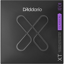 D'Addario XT Silver-Plated Copper Classical Strings, Extra Hard Tension, 29-47w