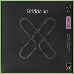 D'Addario XT Banjo Coated Stainless Steel, Custom Light, 9.5-20