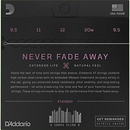 D'Addario XT Banjo Coated Stainless Steel, Custom Light, 9.5-20