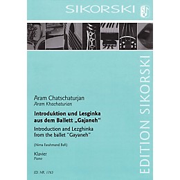 Sikorski Introduction and Lezhginka from the Ballet 'Gayaneh' for Piano