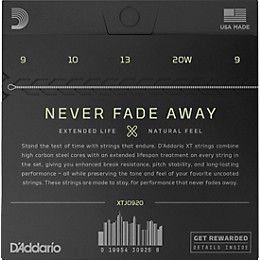 D'Addario XT Nickel-Plated Steel Banjo Strings, Light, 09-20W