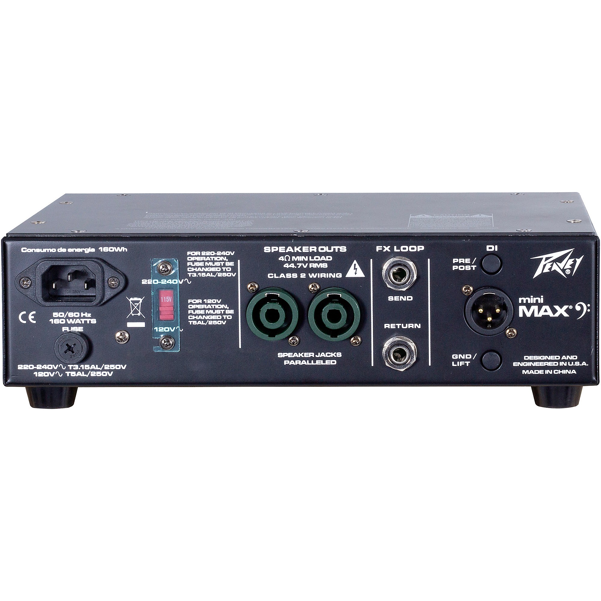 Peavey Mini MAX 500 Lightweight 2.7kg Bass Amplifier Head