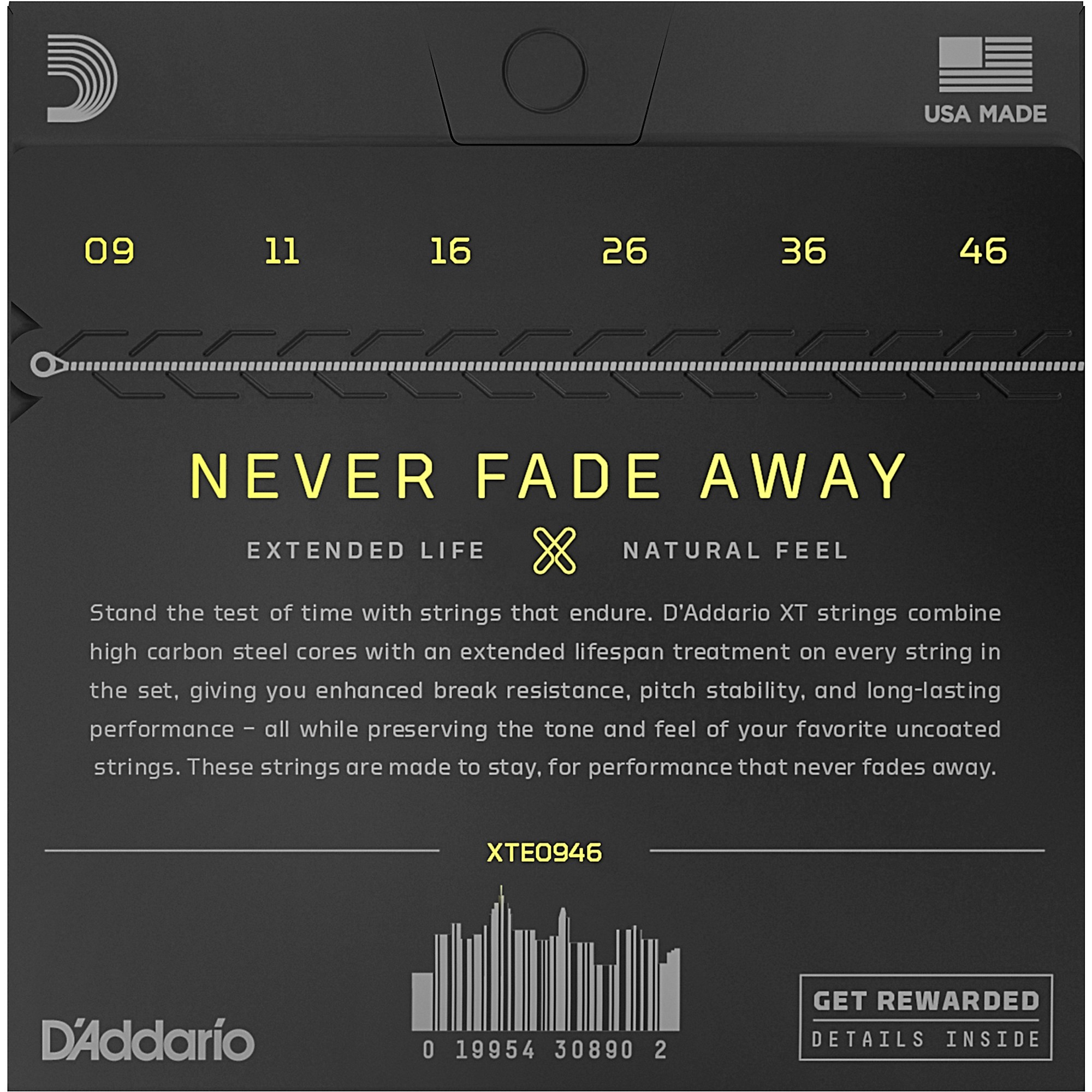 D'Addario XT Nickel Plated Steel Electric Guitar Coated