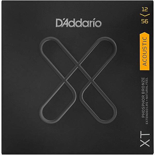 D'Addario XT Acoustic Phosphor Bronze Strings, Light Top/Medium Bottom, 12-56