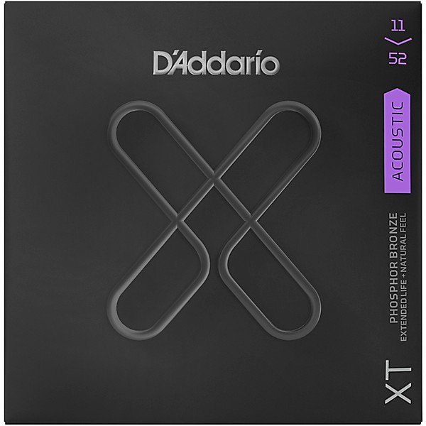 D'Addario XT Phosphor Bronze Acoustic Guitar Strings, Custom Light, 11-52