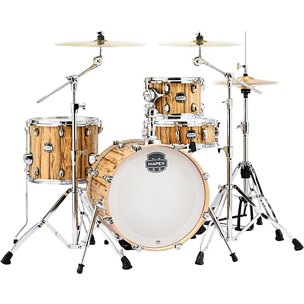 Mapex Mars Series 4-Piece Bop Shell Pack With 18" Bass Drum Driftwood Chrome