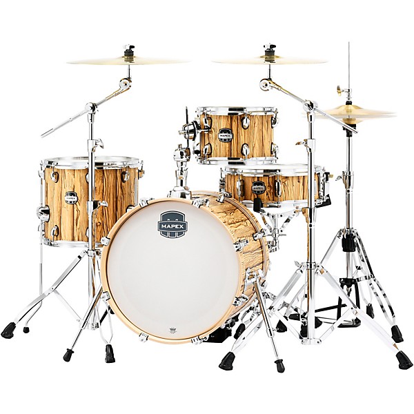 Mapex Mars Series 4-Piece Bop Shell Pack With 18" Bass Drum Driftwood Chrome