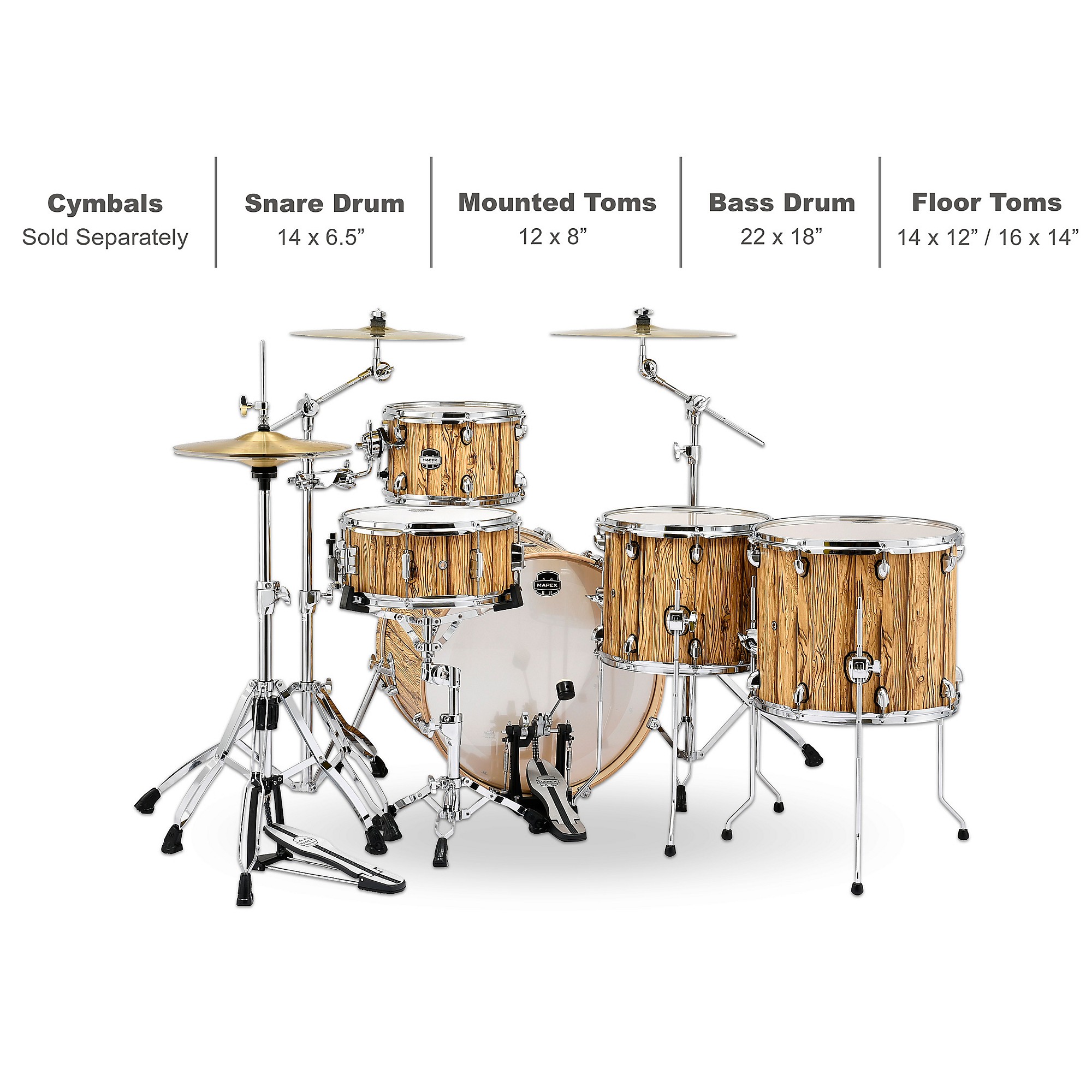 Mapex Limited Edition Mars Series 5 Piece Crossover Shell Pack