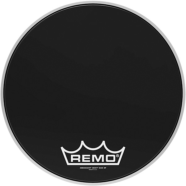 Remo Ebony Ambassador Crimplock Bass Drum Head 16 in.