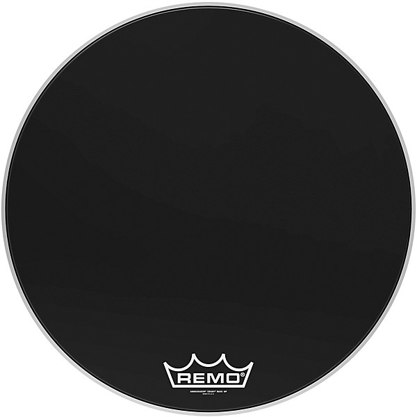 Remo Ebony Ambassador Crimplock Bass Drum Head 28 in.