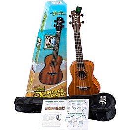 Luna Vintage Mahogany Concert Ukulele Pack Satin Natural