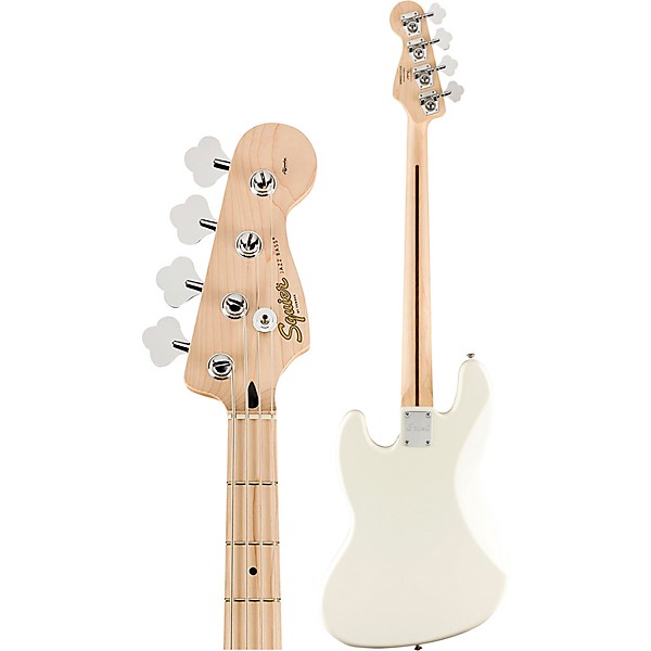 Squier Affinity Jazz Bass Limited Edition Pack with Fender Rumble 15W Bass Combo Amp Olympic White