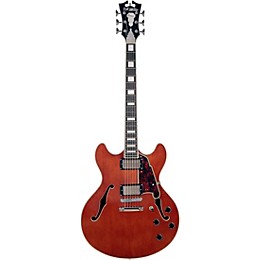 D'Angelico Premier Series DC Boardwalk Semi-Hollow Electric Guitar with Seymour Duncan Humbuckers Walnut Stain