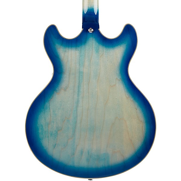 Open Box D'Angelico Premier Series DC Boardwalk Semi-Hollow Electric Guitar with Seymour Duncan Humbuckers Level 1 Blue Burst