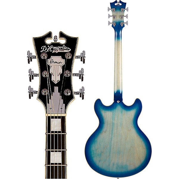 D'Angelico Premier Series DC Boardwalk Semi-Hollow Electric Guitar with Seymour Duncan Humbuckers Blue Burst
