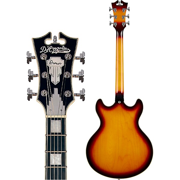 D'Angelico Premier Series DC Boardwalk Semi-Hollow Electric Guitar with Seymour Duncan Humbuckers Vintage Sunburst