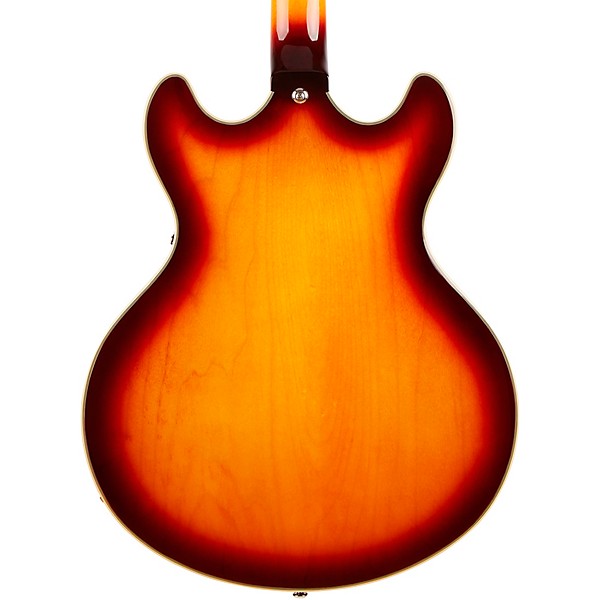 D'Angelico Premier Series DC Boardwalk Semi-Hollow Electric Guitar with Seymour Duncan P90s Vintage Sunburst