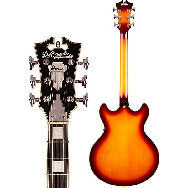 D'Angelico Premier Series DC Boardwalk Semi-Hollow Electric Guitar with Seymour Duncan P90s Vintage Sunburst