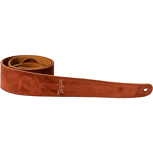 Taylor Strap Embroidered Suede Chocolate 2.5 in.