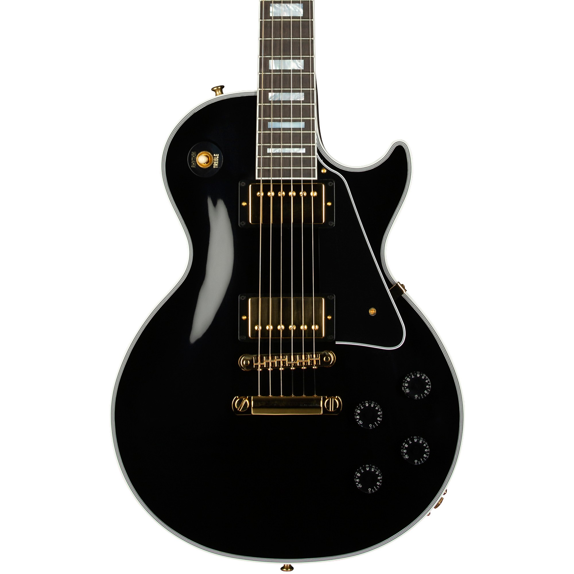 Platinum Gibson Custom Les Paul Custom Electric Guitar Ebony